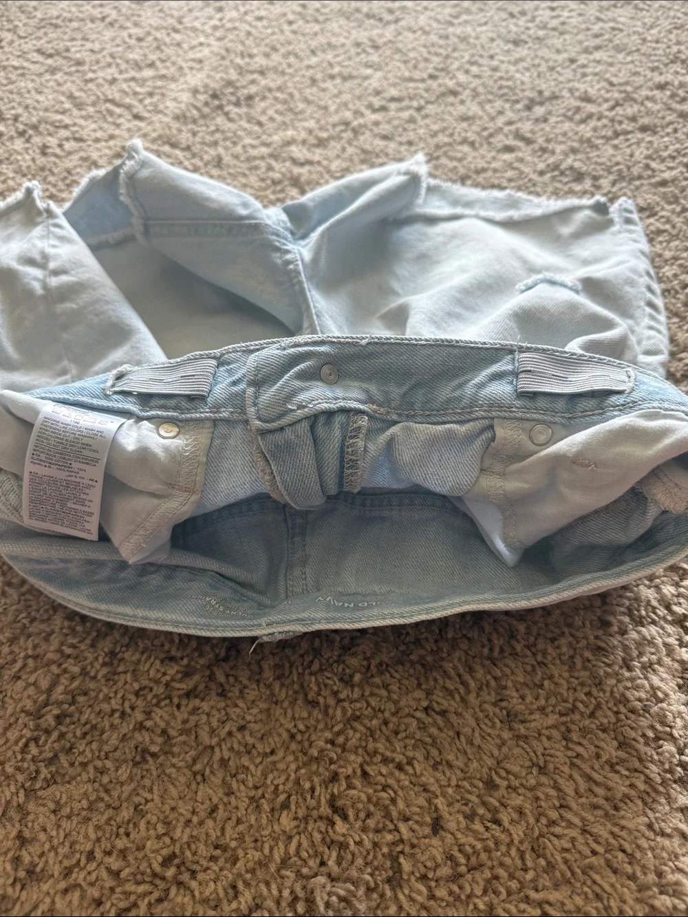 Girls Old Navy High Rise Slouchy Straight Jean Shorts Size 16